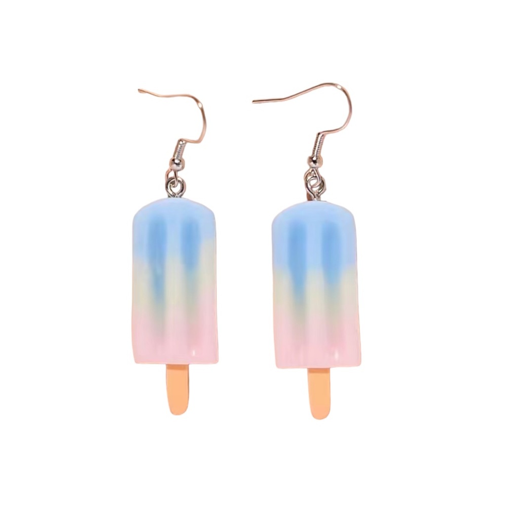 Resin Popsicle Shaped Drop Earrings